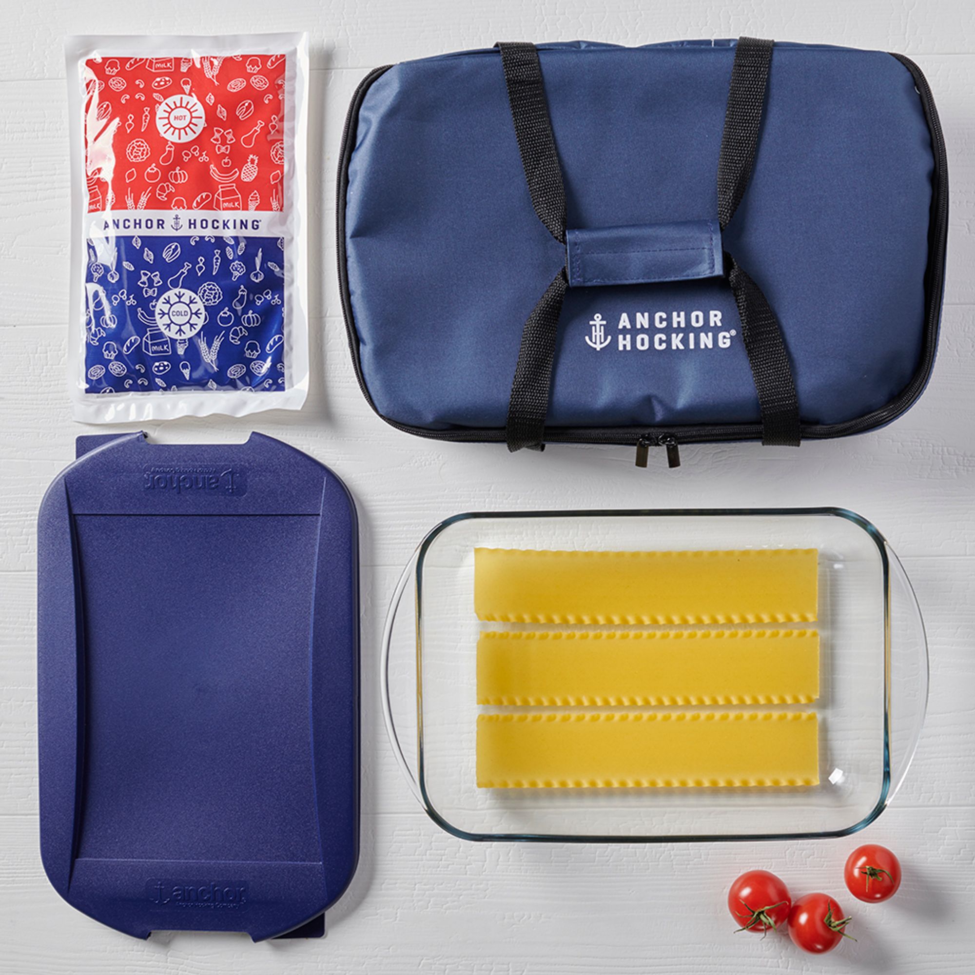 Anchor Hocking BakenTake Hot or Cold Set/4 Blue